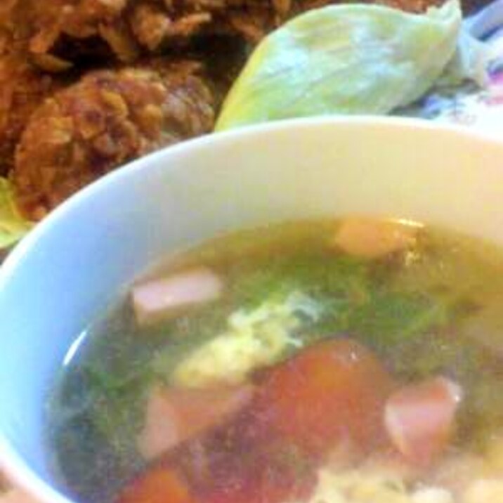 サックリ フライドチキンDE野菜スープ